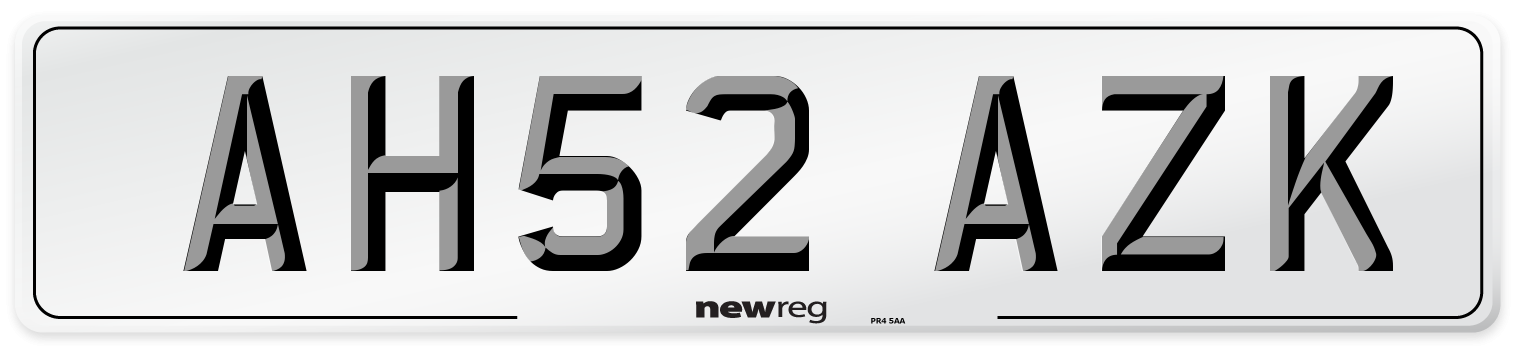 AH52 AZK Number Plate from New Reg